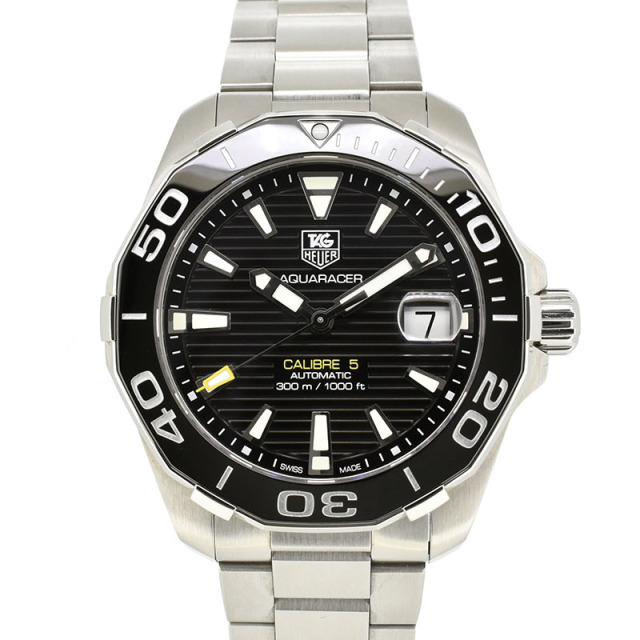 タグホイヤー　TAG HEUER　アクアレーサー　キャリバー5　WAY211A.BA0928　ブラック　41mm　USED　中古