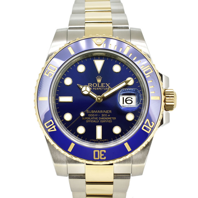 ロレックス　ROLEX　サブマリーナデイト　Ref.116613LB　ブルー　SS×YG　ランダム番　USED　中古