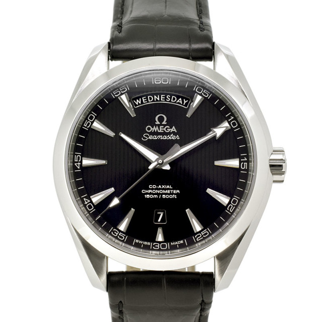 オメガ　OMEGA　シーマスター アクアテラ コーアクシャル デイデイト　231.13.42.22.01.001　ブラック　41.5mm　USED　中古