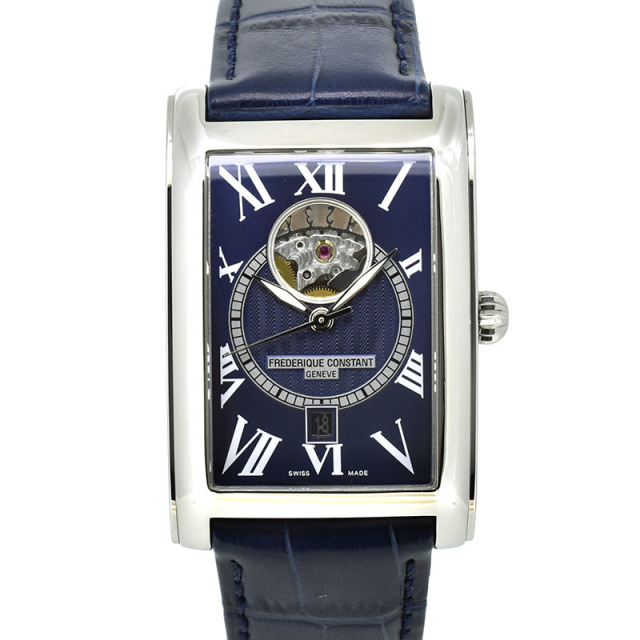 フレデリック・コンスタント　FREDERIQUE CONSTANT　カレ ハートビート　FC-315DNS4C26　革ベルト　ブルー　30.7×47mm　USED　中古