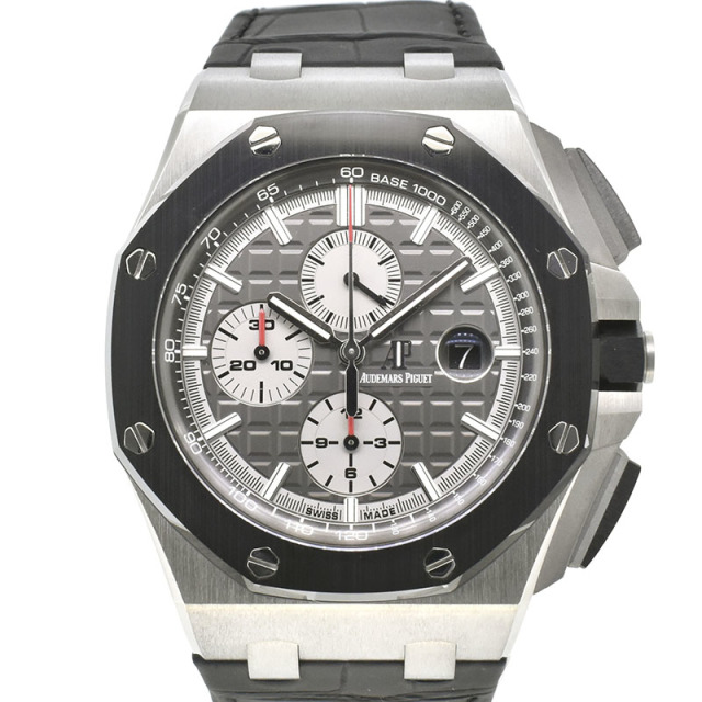 オーデマ・ピゲ　AUDEMARS PIGUET　ロイヤルオーク オフショア クロノグラフ　26400IO.OO.A004CA.01　チタン　44mm　革ベルト　USED　中古