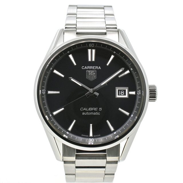 タグホイヤー　TAG HEUER　カレラ　キャリバー5　WAR211A.BA0782　SS　ブラック　39mm　USED　中古
