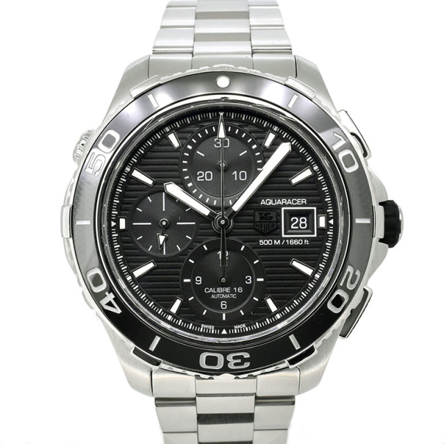 タグホイヤー　TAG HEUER　アクアレーサー クロノグラフ　CAK2110.BA0833　SS　43mm　ブラック　USED　中古