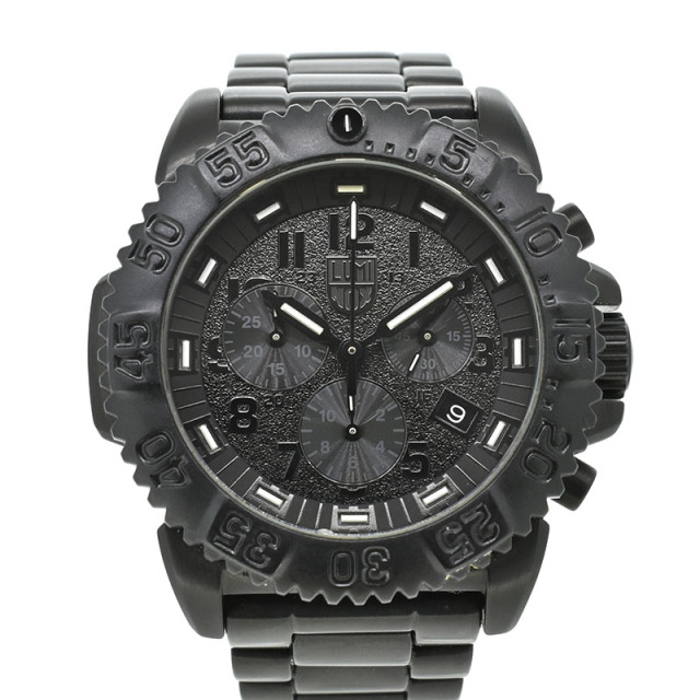 ルミノックス　LUMINOX　ネイビーシールズ カラーマーク クロノグラフ 3180シリーズ　Ref.3182.BO　ブラック　44mm　PVD　USED　中古