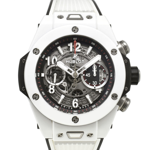 ウブロ　HUBLOT　ビッグバン  ウニコ　411.HX.1170.RX　ホワイト　45mm　セラミック　USED　中古