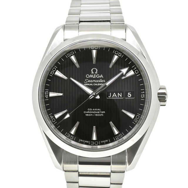 オメガ　OMEGA　シーマスター アクアテラ アニュアルカレンダー　231.10.43.22.01.002　メンズ　43mm　SS　ブラック　USED　中古