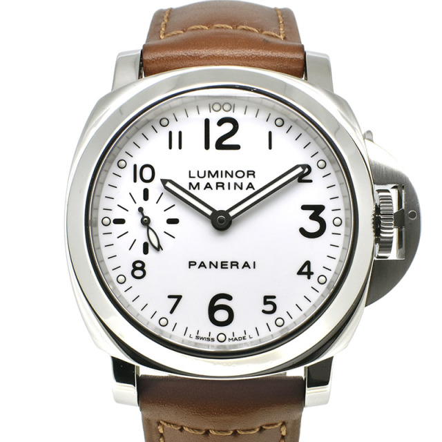 パネライ　PANERAI　ルミノールマリーナ 44mm　PAM00113　手巻き　300ｍ防水　ホワイト　USED　中古