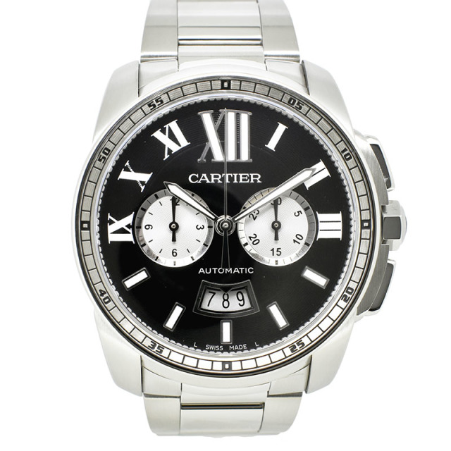 カルティエ　CARTIER　カリブル ドゥ カルティエ クロノグラフ　W7100061　ブラック　42mm　USED　中古