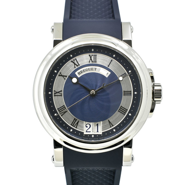 ブレゲ　BREGUET　マリーン2 ラージデイト　5817ST/Y2/5V8　SS　ブルー　39mm　ラバー　USED　中古