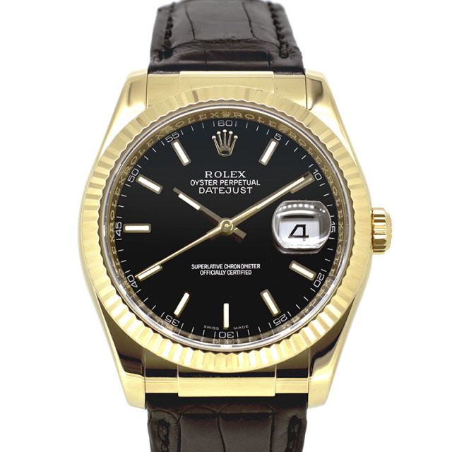 ロレックス　ROLEX　デイトジャスト　116138　18KYG　F番ルーレット　36mm　USED　中古