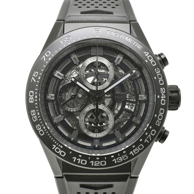 タグホイヤー　TAG HEUER　カレラ クロノグラフ キャリバー ホイヤー01 ブラックセラミック　CAR2A91.FT6071　45mm　USED　中古