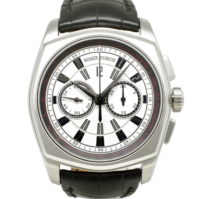 ロジェ・デュブイ　ROGER DUBUIS　モネガスク クロノグラフ　DBMG0009　SS　革ベルト　44mm　USED　中古