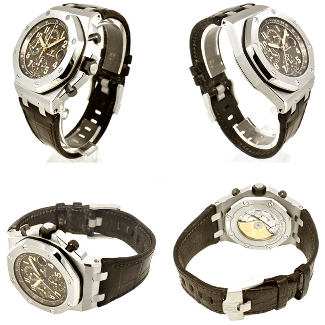 オーデマ・ピゲ AUDEMARS PIGUET ロイヤルオーク オフショアクロノ 26470ST.OO.A820CR.01 革ベルト ブラウン 42mm USED 中古