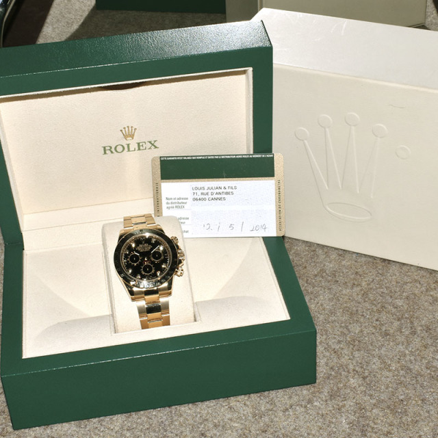 ロレックス ROLEX デイトナ 116528G 18Kイエローゴールド 8Pダイヤ ランダム番 USED 中古