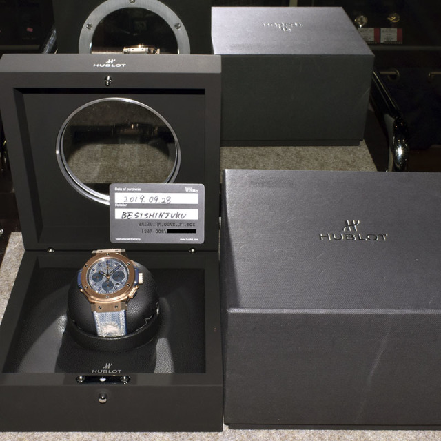 ウブロ HUBLOT ビッグバン ジーンズ 301.PL.2780.NR.JEANS 44mm 世界200本限定 18KRG USED 中古