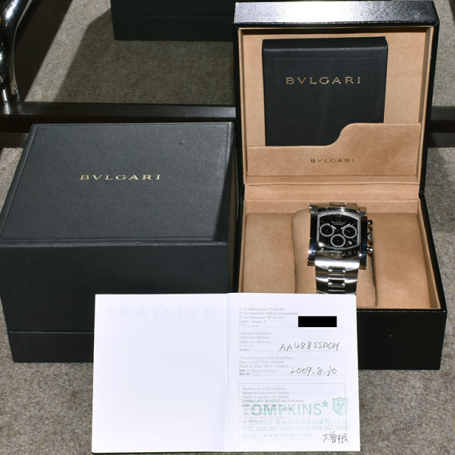 ブルガリ BVLGARI アショーマ クロノグラフ AA48BSSDCH 48mm ブラック USED 中古