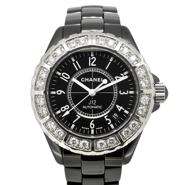 シャネル　CHANEL　J12　H1174　38mm　ラージベゼルダイヤ　セラミック　USED　中古