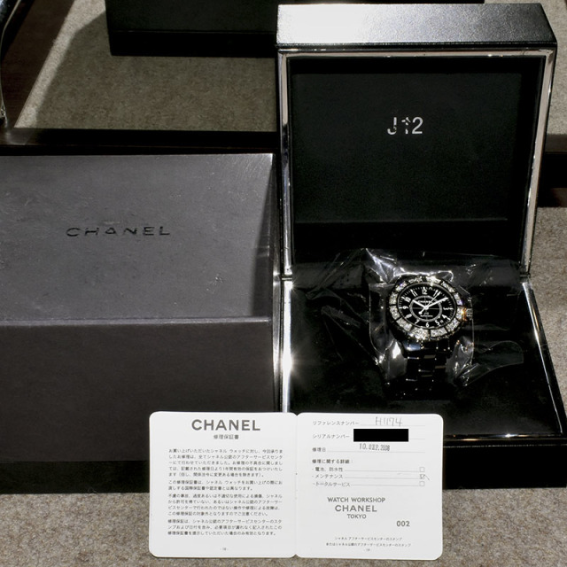シャネル CHANEL J12 H1174 38mm ラージベゼルダイヤ セラミック USED 中古 