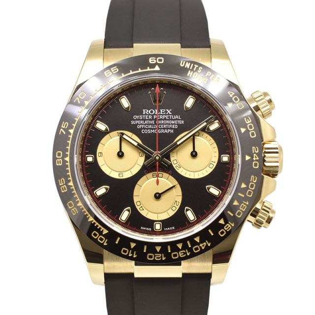 ロレックス　ROLEX　デイトナ　116518LN　ブラック/シャンパン　オイスターフレックス　18KYG　USED　中古