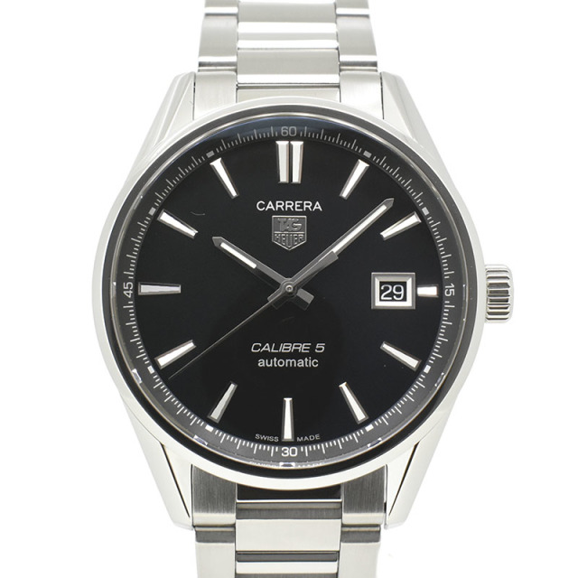 タグホイヤー　TAG HEUER　カレラ　キャリバー5　WAR211A.BA0782　SS　ブラック　39mm　USED　中古