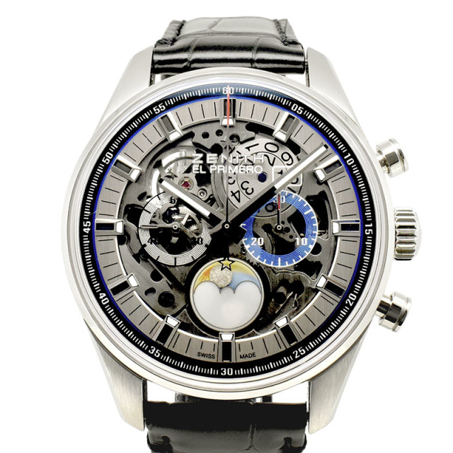 ゼニス　ZENITH　エルプリメロ クロノマスター グランドデイト フルオープン　03.2530.4047/78.C813　ムーンフェイズ　45mm　USED　中古