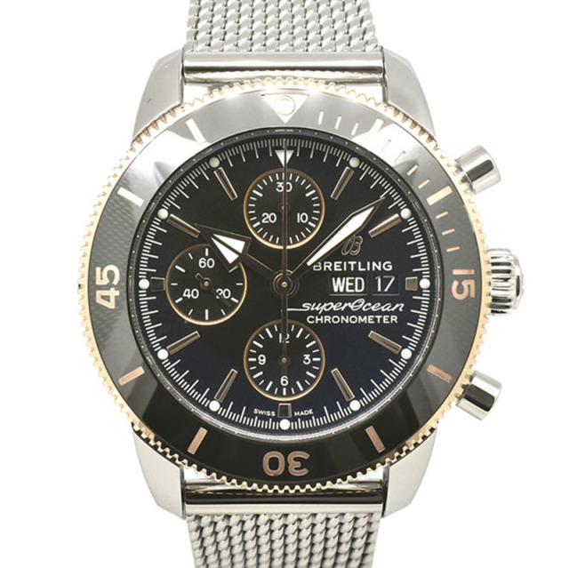 ブライトリング　BREITLING　スーパーオーシャンヘリテージ2　クロノグラフ 44　U275B-1OCA　44mm　18KRG/SS　ブラック　USED　中古