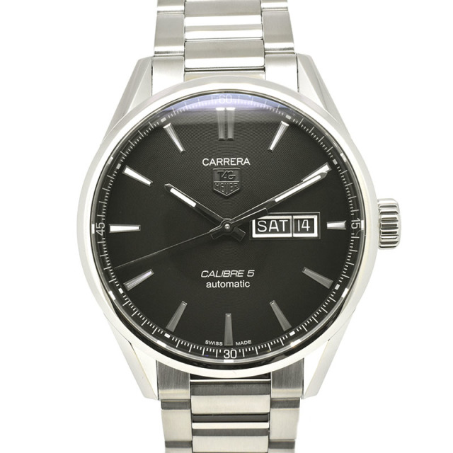 タグホイヤー　TAG HEUER　カレラ デイデイト キャリバー5　WAR201A.BA0723　SS　ブラック　41mm　USED　中古