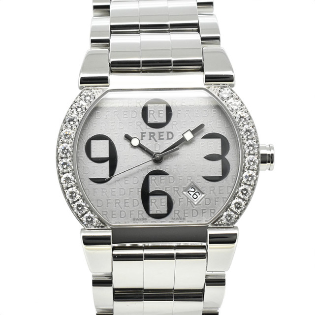 フレッド　FRED　ムーブワン ベゼルダイヤ　FD014112　シルバー　36×31mm　USED　中古