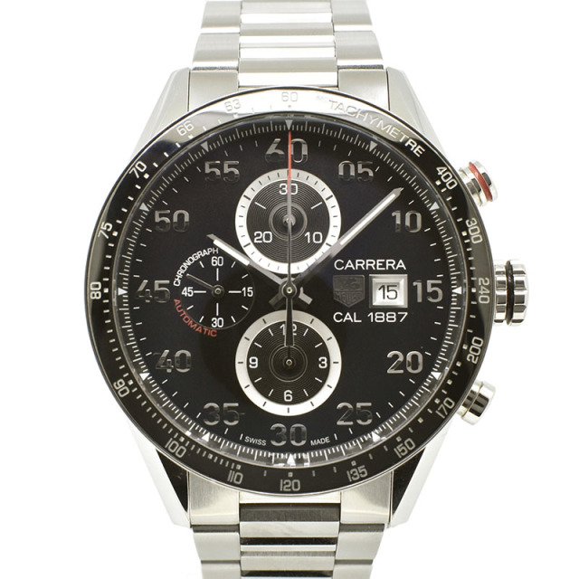 タグホイヤー　TAG HEUER　カレラ タキメータークロノ キャリバー1887　CAR2A10.BA0799　ブラック　SS　43mm　USED　中古