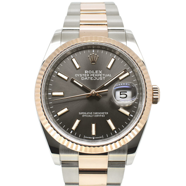 ロレックス　ROLEX　デイトジャスト36　126231　18KERG/SS　ダークロジウム　36mm　USED　中古