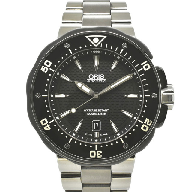 オリス　ORIS　プロダイバーデイト　733 7646 7154　チタン　49mm　ブラック　USED　中古
