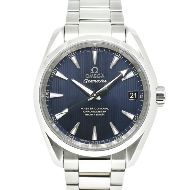 オメガ　OMEGA　シーマスター アクアテラ マスターコーアクシャル　231.10.39.21.03.002　ブルー　38.5mm　USED　中古