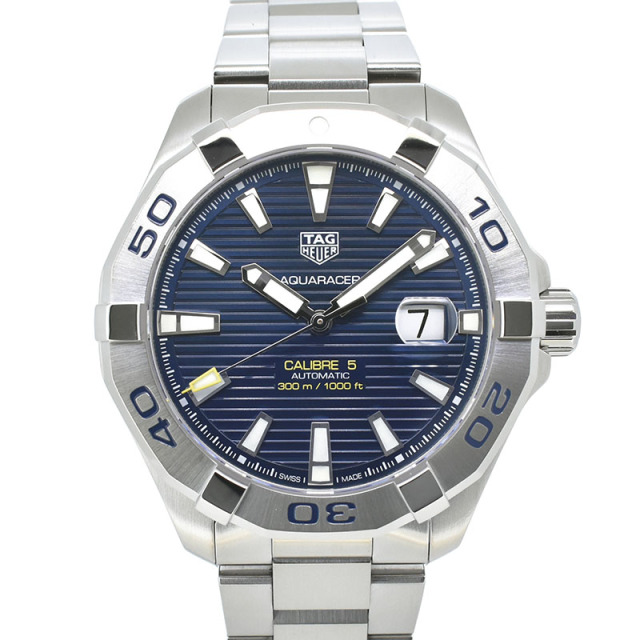 タグホイヤー　TAG HEUER　アクアレーサー キャリバー5　WAY2012.BA0927　43mm　ブルー　USED　中古
