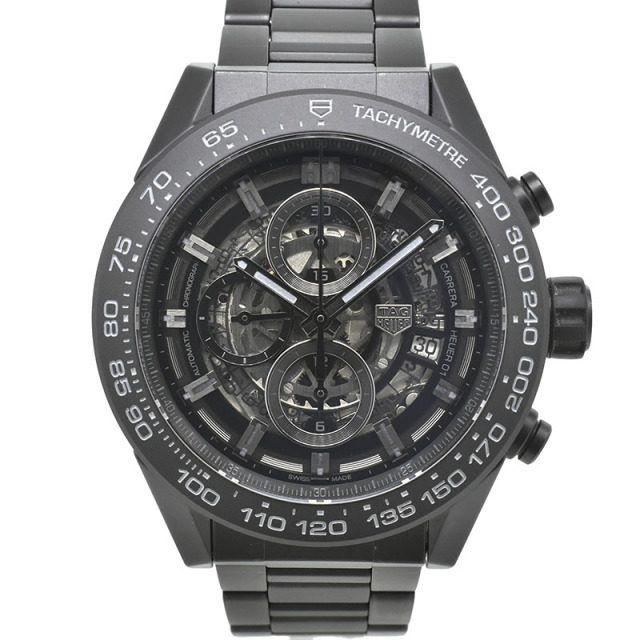 タグホイヤー　TAG HEUER　カレラ クロノグラフ キャリバー ホイヤー01 ブラックセラミック　CAR2A91.BH0742　45mm　USED　中古