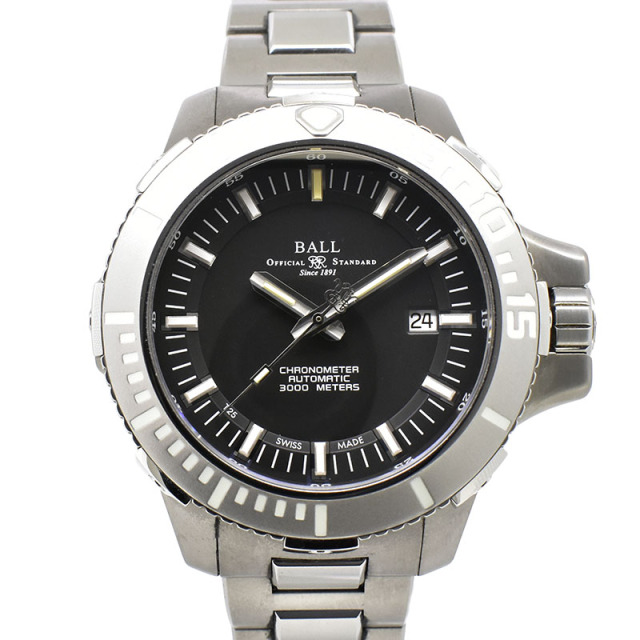 ボールウォッチ　BALL　エンジニアハイドロカーボン ディープクエスト  DM3000A-SCJ-BK　チタン　ブラック　43mm　USED　中古
