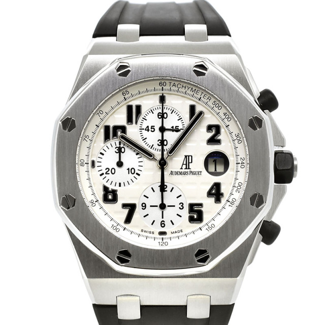 オーデマ・ピゲ　AUDEMARS PIGUET　ロイヤルオーク オフショアクロノグラフ サファリ　26170ST.OO.D091CR.01　アイボリー　ラバーベルト　42mm　USED　中古