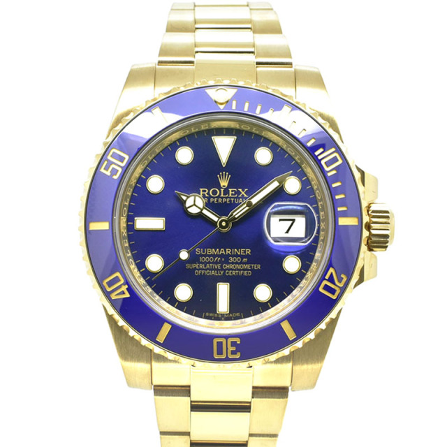 ロレックス　ROLEX　サブマリーナデイト　116618LB　18KYG　ブルー　40mm　USED　中古