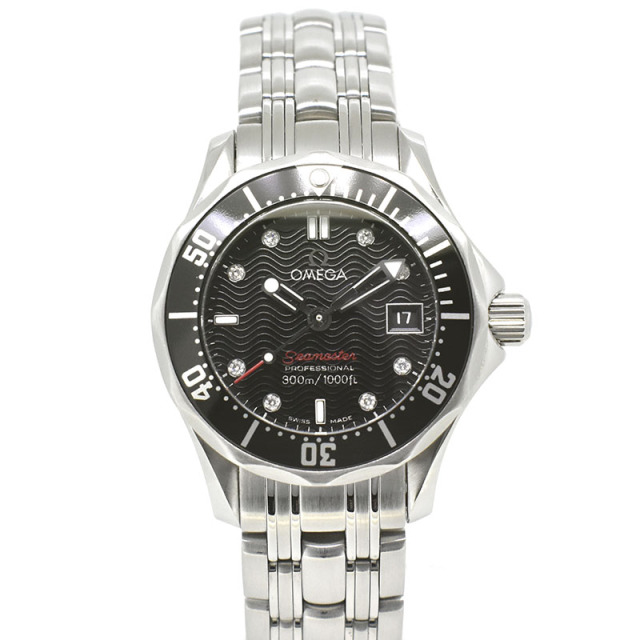 オメガ　OMEGA　シーマスタープロフェッショナル　212.30.28.61.51.001　8Pダイヤ　ブラック　28mm　クォーツ　USED　中古