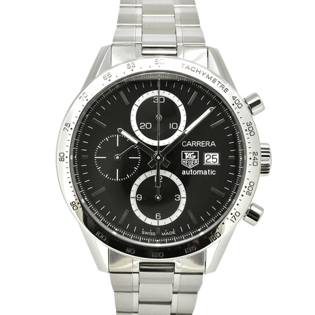 タグホイヤー　TAG HEUER　カレラ タキメーター クロノグラフ エレガンス　CV2016.BA0786　ブラック　自動巻き　SS　41mm　USED　中古