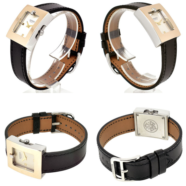 エルメス HERMES ベルトウォッチ BE1.120 クォーツ アイボリー SS 26