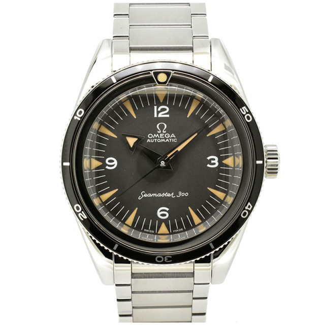 オメガ　OMEGA　シーマスター300 マスタークロノメーター 1957 トリロジー　234.10.39.20.01.001　SS　ブラック　39mm　世界3557本限定　USED　中古