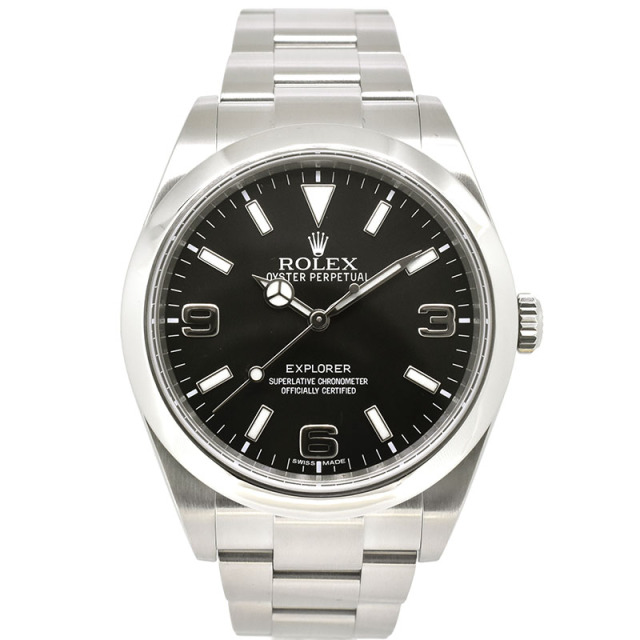 ロレックス　ROLEX　エクスプローラー1　Ref.214270　SS　39mm　メンズ　ブラック　ブラックアウト　ランダム番　USED　中古
