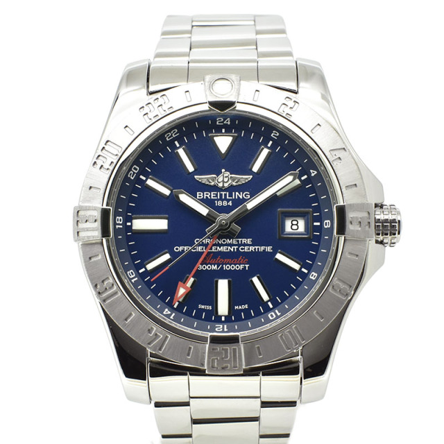 ブライトリング　BREITLING　アベンジャー2 GMT　A329C72PSS　43mm　SS　ブルー　USED　中古