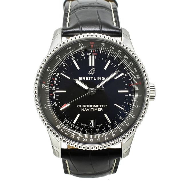 ブライトリング BREITLING ナビタイマー1 オートマチック38 A165B-1WBA SS 革ベルト 新品アウトレット