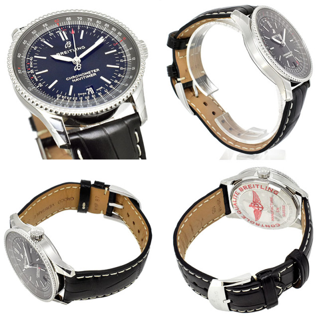 ブライトリング BREITLING ナビタイマー1 オートマチック38 A165B-1WBA SS 革ベルト 新品アウトレット