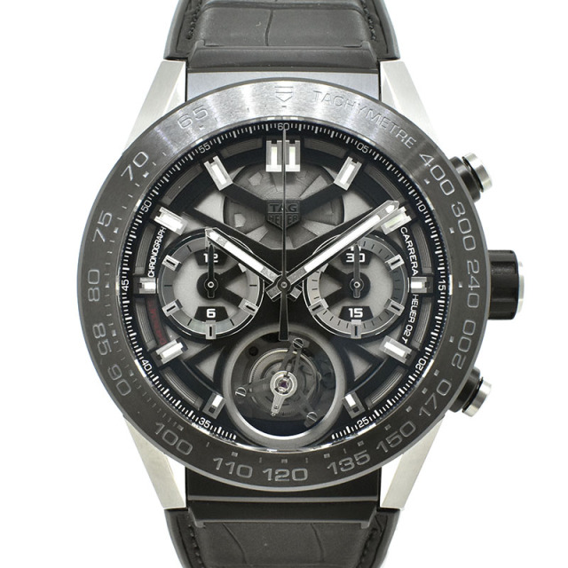 タグホイヤー　TAG HEUER　カレラ ホイヤー02T フライングトゥールビヨン　CAR5A8Y.FC6377　45mm　USED　中古