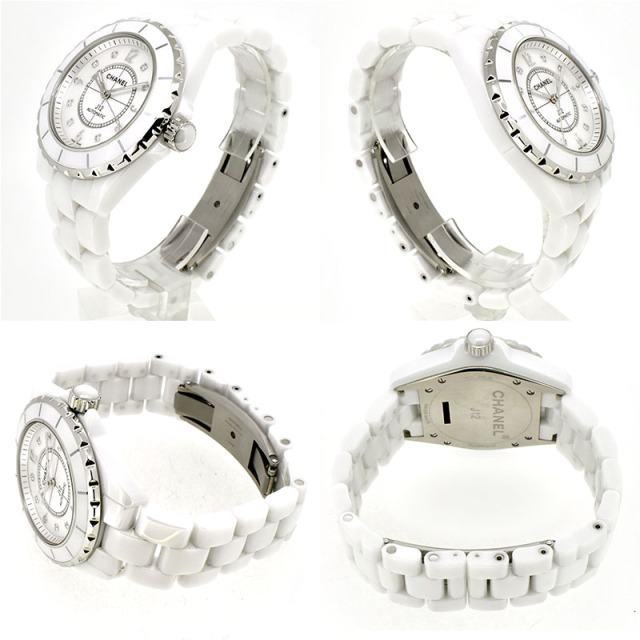 シャネル 腕時計 ホワイトシェル 8Pダイヤ  自動巻き J12 H2423 Ft594701 中古 シャネル CHANEL J12 H2423 38mm 8Pダイヤ ホワイトシェル 自動巻き