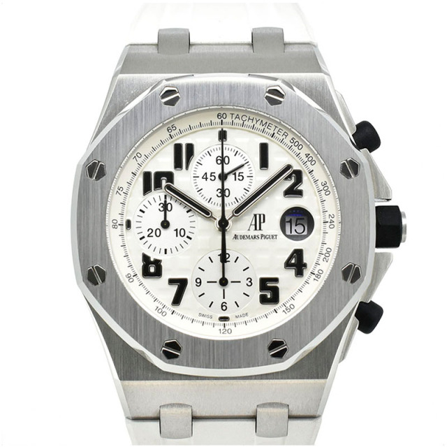 オーデマ・ピゲ　AUDEMARS PIGUET　ロイヤルオーク オフショアクロノグラフ　26170ST.OO.D091CR.01　アイボリー　ラバーベルト　42mm　USED　中古