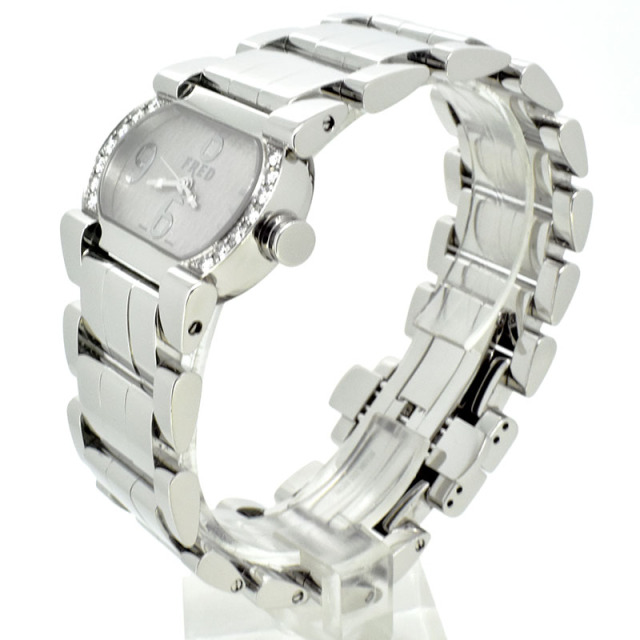 フレッド FRED ムーブワン ベゼルダイヤ FD012112 シルバー 21×32.5mm  
