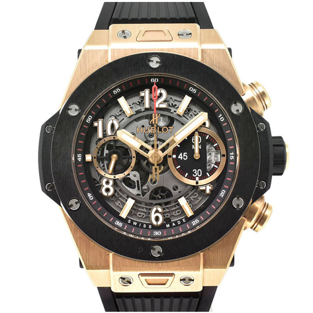 ウブロ　HUBLOT　ビッグバン ウニコ キングゴールド セラミック　411.OM.1180.RX　45mm　USED　中古